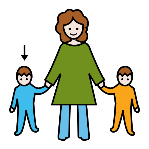 Pictograma de hermano para niños con autismo y TEA
