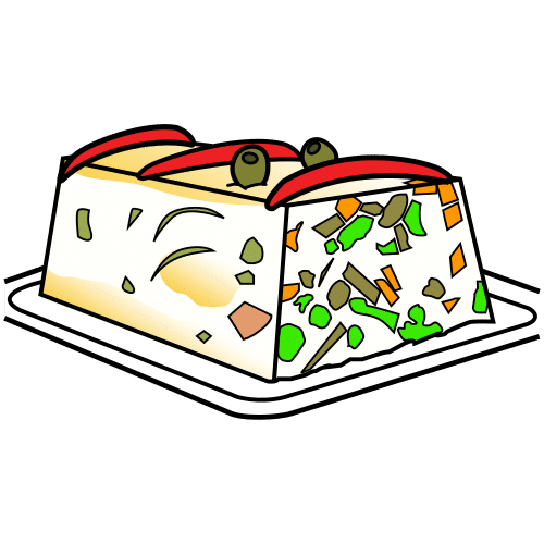 Pictograma de pastel de verduras para niños con autismo y TEA