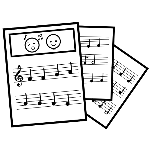 Pictograma de himno para niños con autismo y TEA