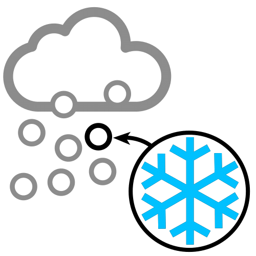 Pictograma de copo de nieve para niños con autismo y TEA