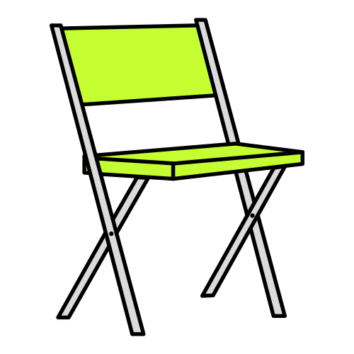 Pictograma de silla plegable para niños con autismo y TEA