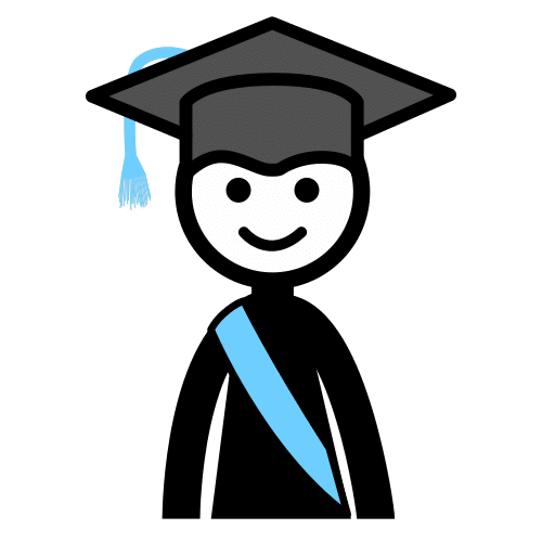 Pictograma de graduación para niños con autismo y TEA