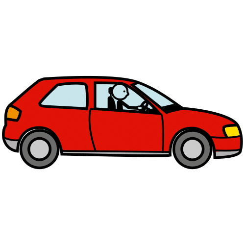 Pictograma de montar en coche para niños con autismo y TEA