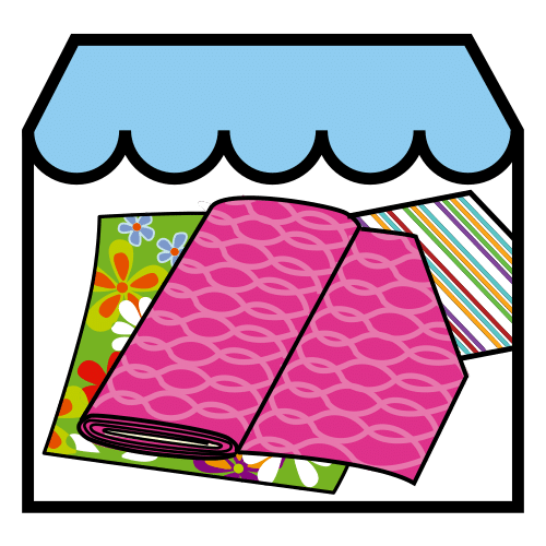Pictograma de tienda de telas para niños con TEA