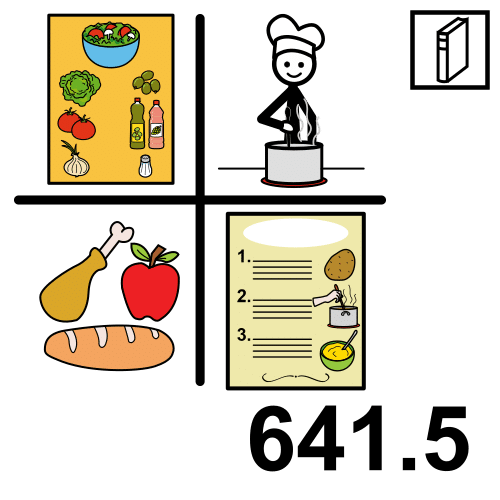 Pictograma de Clasificación Decimal Universal para niños con autismo y TEA
