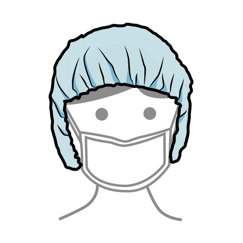 Pictograma de gorro quirúrgico para niños con TEA