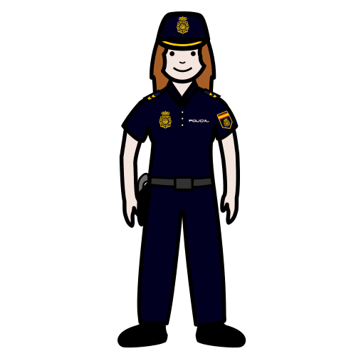 Pictograma de policía para niños con autismo y TEA
