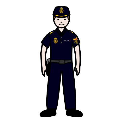 Pictograma de policía para niños con autismo y TEA