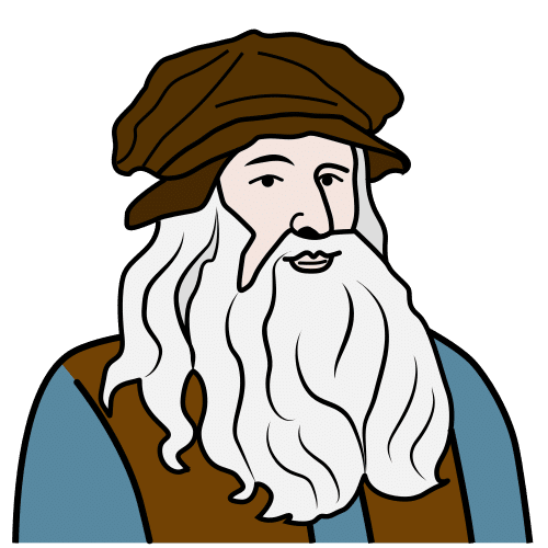 Pictograma de Leonardo da Vinci para niños con autismo y TEA