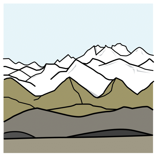 Pictograma de cordillera para niños con autismo y TEA