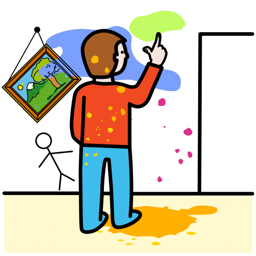Pictograma de trastada para niños con autismo y TEA