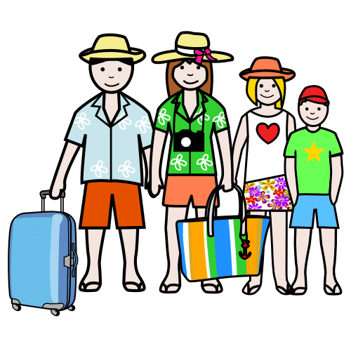 Pictograma de turismo familiar para niños con autismo y TEA