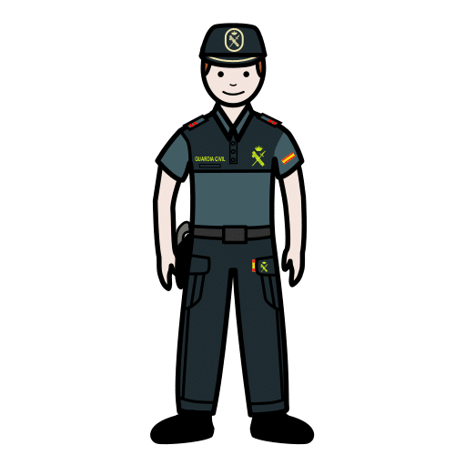 Pictograma de guardia civil para niños con autismo y TEA