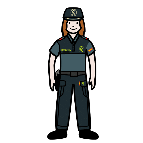 Pictograma de guardia civil para niños con autismo y TEA