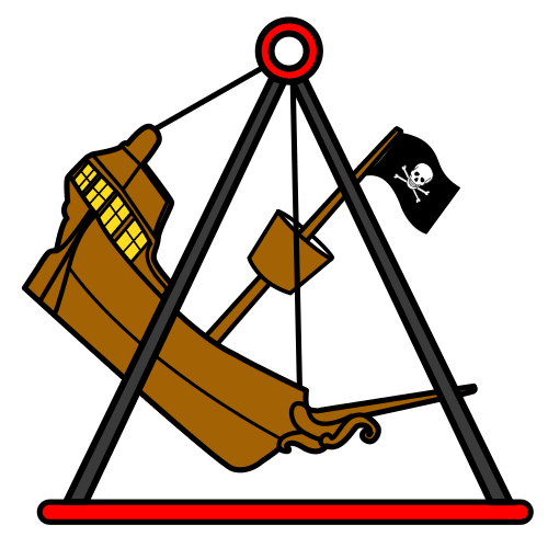 Pictograma de atracción del barco pirata  para niños con autismo y TEA