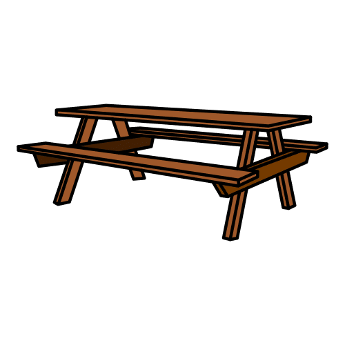 Pictograma de mesa de picnic para niños con autismo y TEA