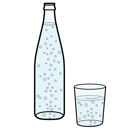 Pictograma de agua con gas para niños con autismo y TEA