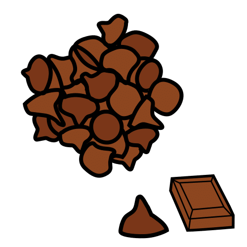 Pictograma de pepitas de chocolate para niños con autismo y TEA