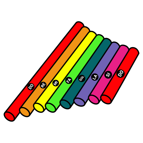 Pictograma de boomwhackers para niños con autismo y TEA