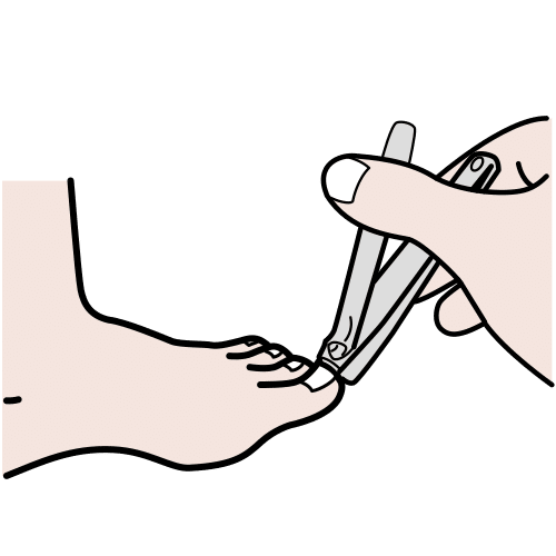 Pictograma de cortar las uñas para niños con autismo y TEA