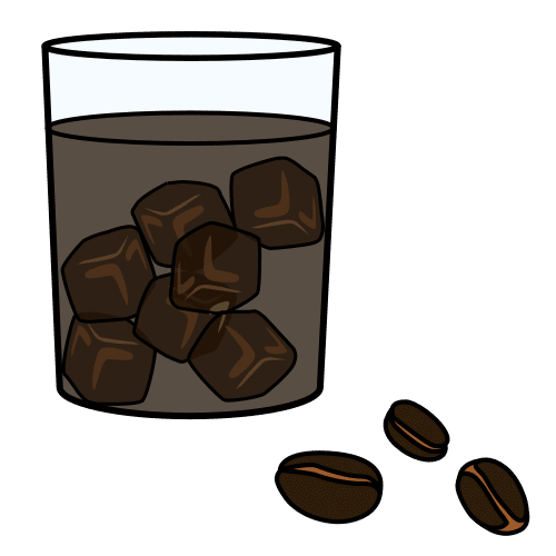 Pictograma de café con hielo para niños con autismo y TEA
