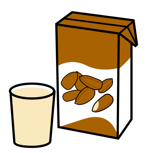 Pictograma de bebida de almendras para niños con autismo y TEA