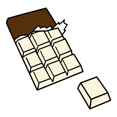 Pictograma de chocolate blanco para niños con autismo y TEA