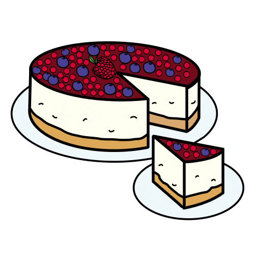 Pictograma de tarta de queso para niños con autismo y TEA