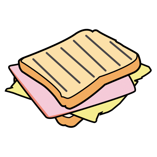 Pictograma de sándwich mixto para niños con autismo y TEA