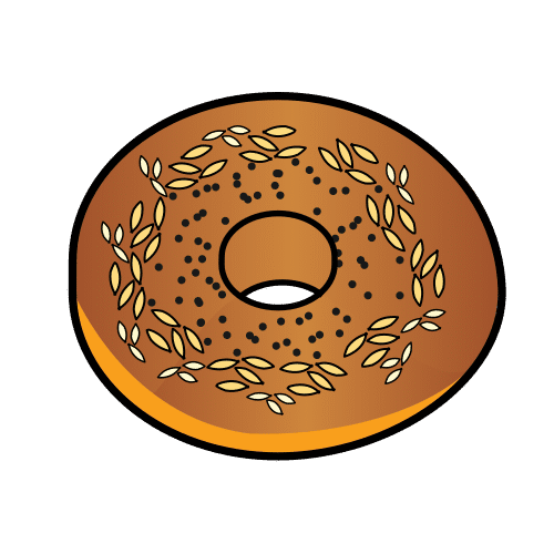 Pictograma de bagel para niños con autismo y TEA