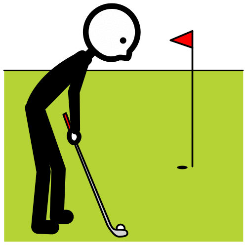 Pictograma de jugar al golf para niños con autismo y TEA