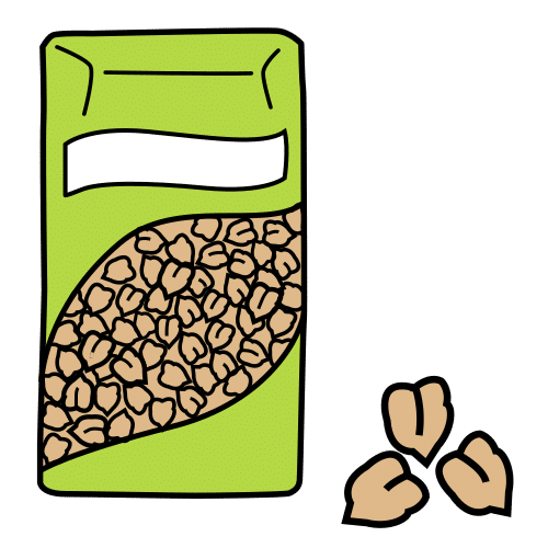 Pictograma de garbanzos para niños con TEA