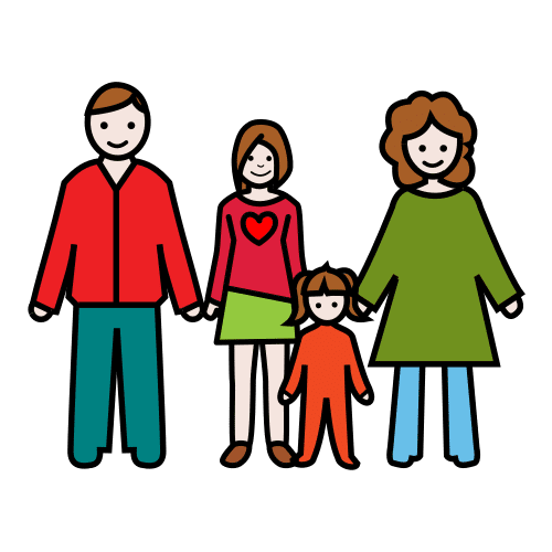 Pictograma de familia para niños con autismo y TEA