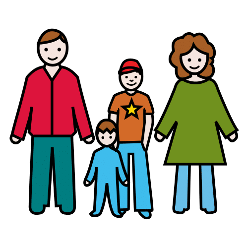 Pictograma de familia para niños con autismo y TEA