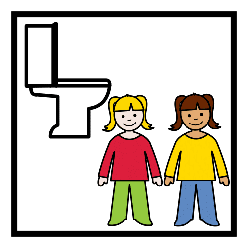 Pictograma de baño para niños con autismo y TEA