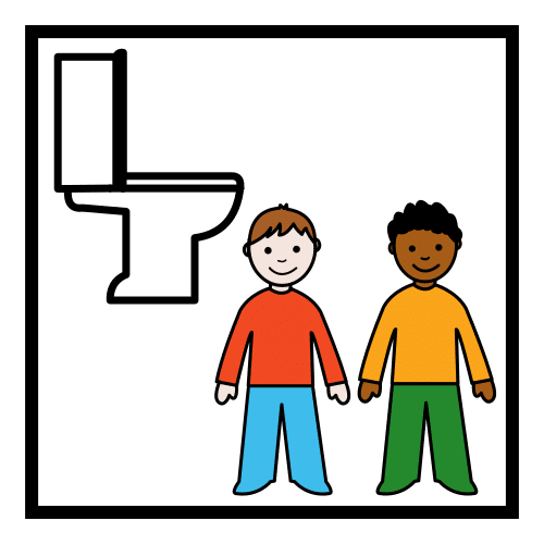Pictograma de baño para niños con autismo y TEA
