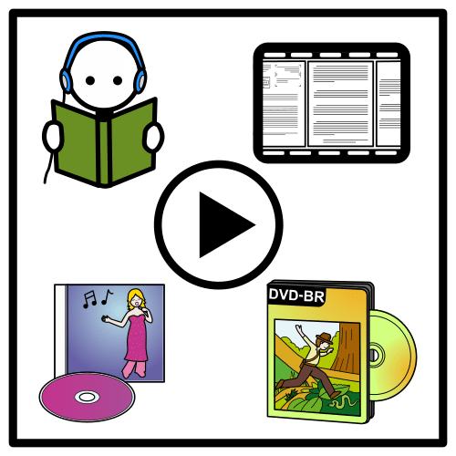 Pictograma de mediateca para niños con TEA