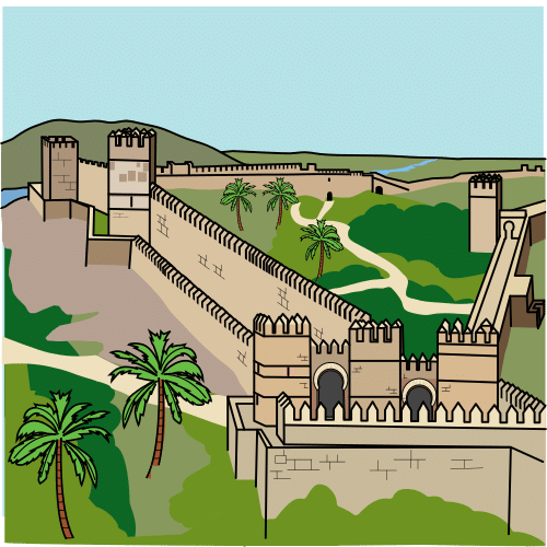 Pictograma de alcazaba para niños con autismo y TEA