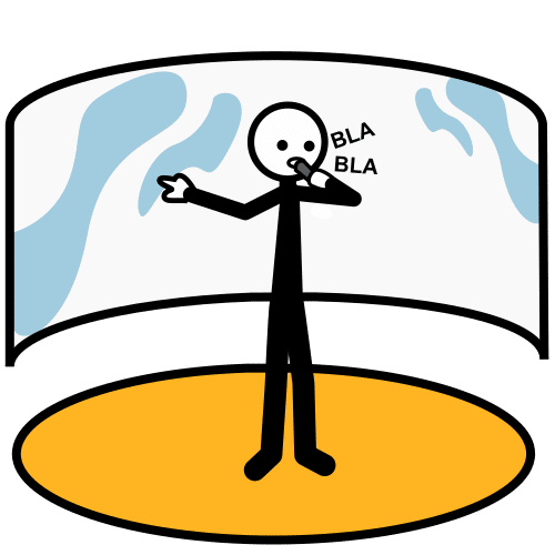 Pictograma de presentador para niños con autismo y TEA
