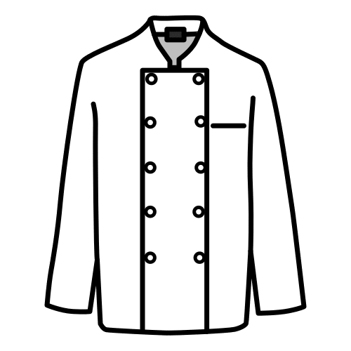 Pictograma de chaqueta de cocinero para niños con TEA