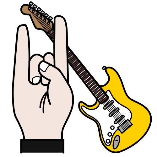 Pictograma de rock para niños con autismo y TEA