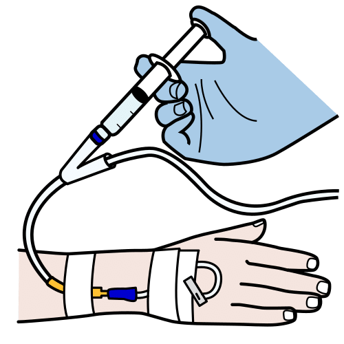 Pictograma de medicación intravenosa para niños con autismo y TEA