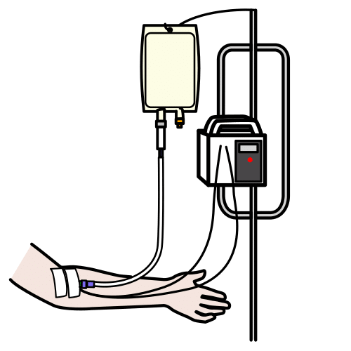 Pictograma de terapia intravenosa para niños con autismo y TEA