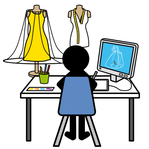 Pictograma de diseñador de moda para niños con TEA