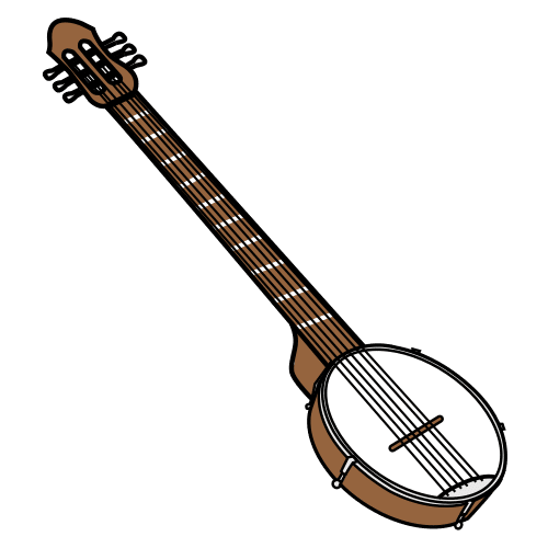 Pictograma de banjo para niños con autismo y TEA