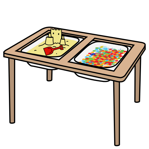Pictograma de mesa sensorial para niños con autismo y TEA
