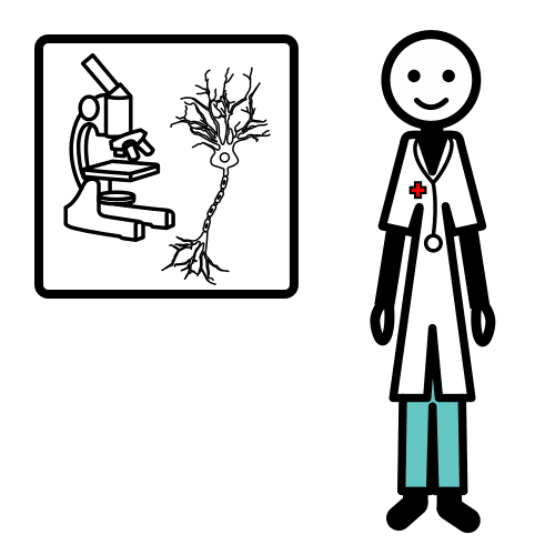 Pictograma de anatomopatólogo para niños con TEA