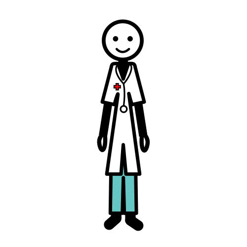 Pictograma de médico para niños con autismo y TEA