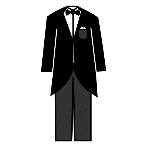 Pictograma de traje de gala para niños con autismo y TEA