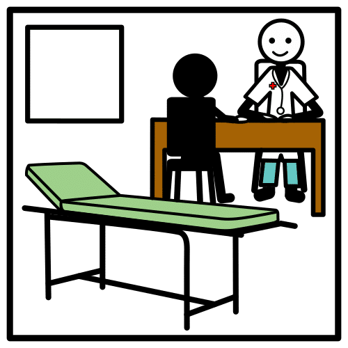 Pictograma de consulta para niños con autismo y TEA